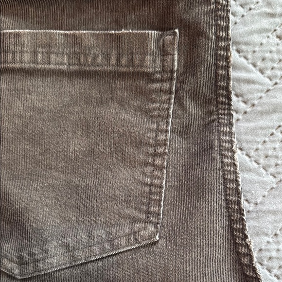 Aerie Gray Distressed Corduroy Overalls - Picture 9 of 13